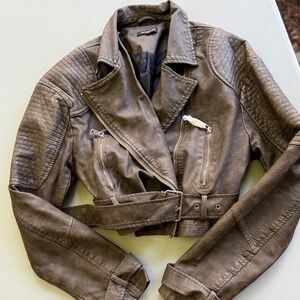 FAUX LEATHER JACKET NEW